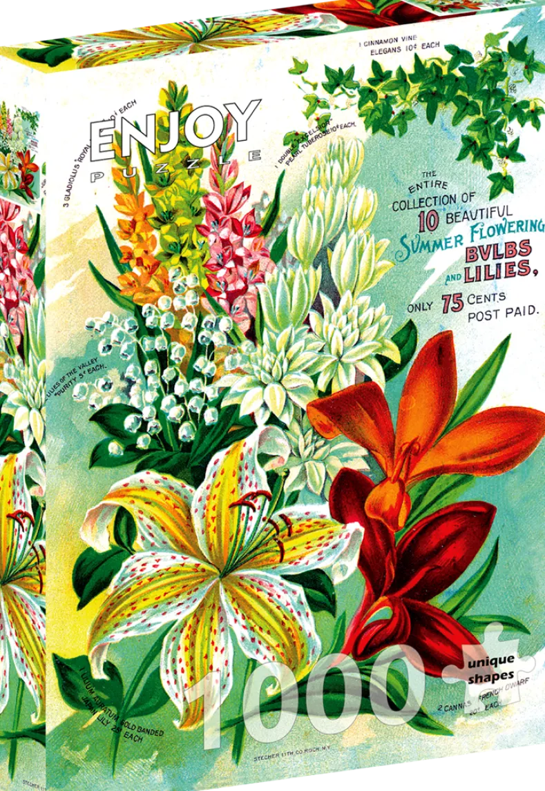 Vintage Flower Catalog Art Puzzel (1000 stukjes)