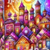 Violet Town Puzzel (1000 stukjes)