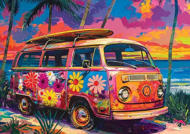 VW Bayside by Shawna Stewart Puzzel (500 stukjes)