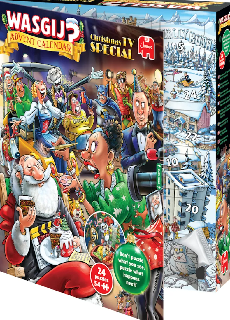 Wasgij - Adventskalender 2026 Kerstmis TV Special Puzzel (24 x 54 stukjes)