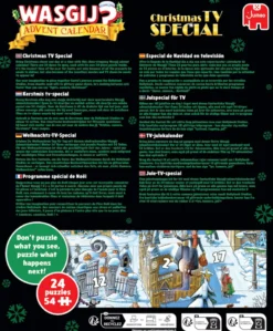 Wasgij - Adventskalender 2026 Kerstmis TV Special Puzzel (24 x 54 stukjes)