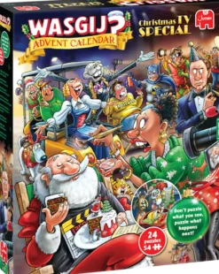 Wasgij - Adventskalender 2026 Kerstmis TV Special Puzzel (24 x 54 stukjes)