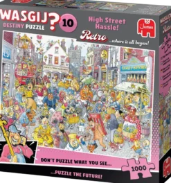 Wasgij Retro Destiny 10 - Chaos in de Winkelstraat Puzzel (1000 stukjes)