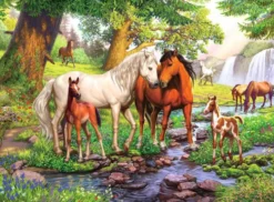 Wilde Paarden bij de Rivier Puzzel (300 XXL stukjes)