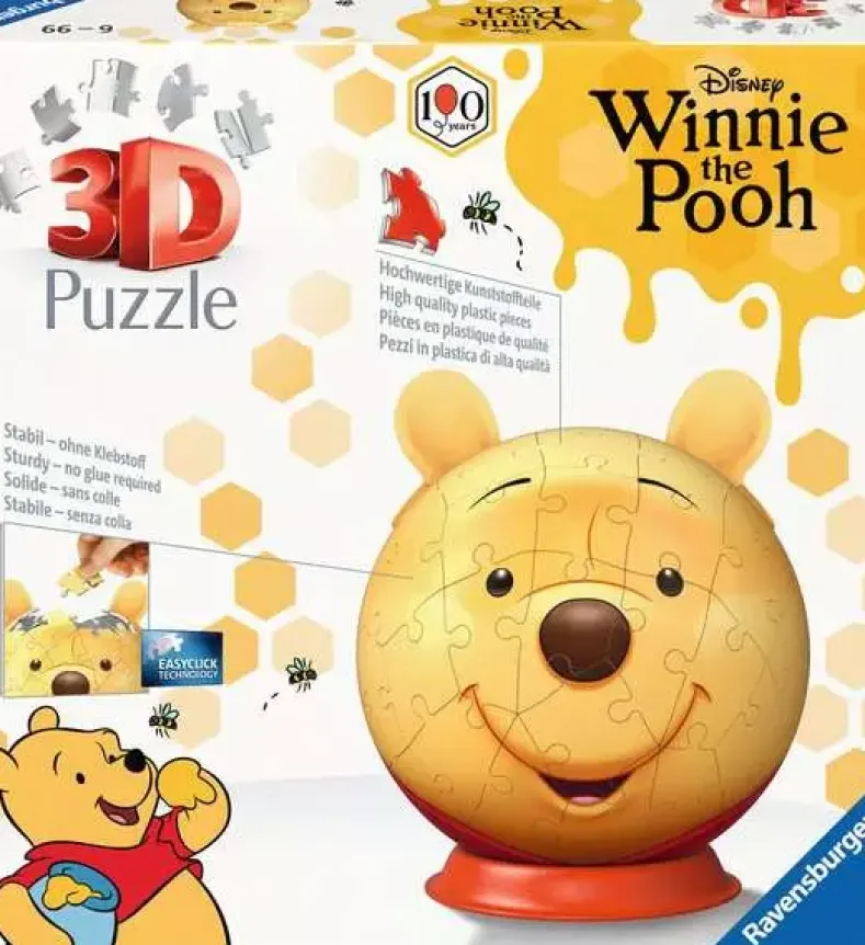 Winnie Pooh With Ears - 3D Puzzel (77 stukjes)