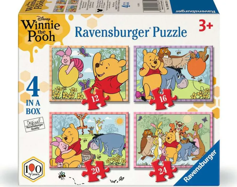 Winnie the Pooh Puzzel (12+16+20+24 stukjes)