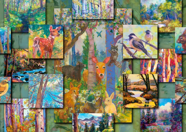 Woodland Collage Puzzel (1000 stukjes)
