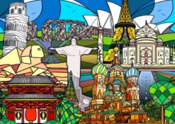 World Landmarks Puzzel (1000 stukjes)
