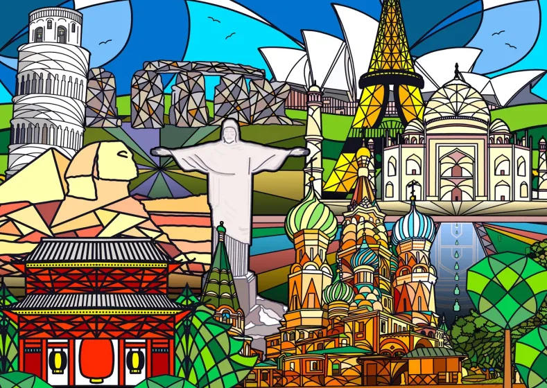 World Landmarks Puzzel (1000 stukjes)