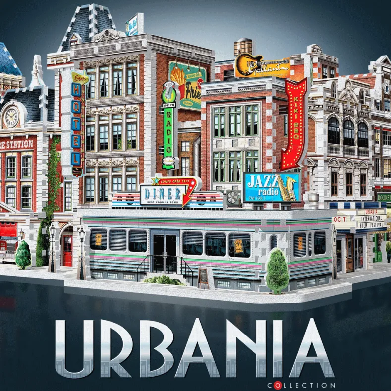 Wrebbit 3D Puzzel - Urbania Retropolis 1950’s Diner (425 stukjes)
