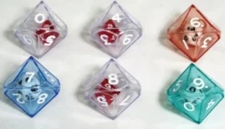 10-zijdige Dubbele Dobbelsteen (6 stuks)