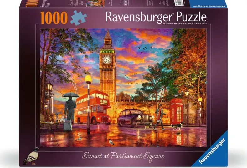 Zonsondergang op Parliament Square - Londen Puzzel (1000 stukjes)